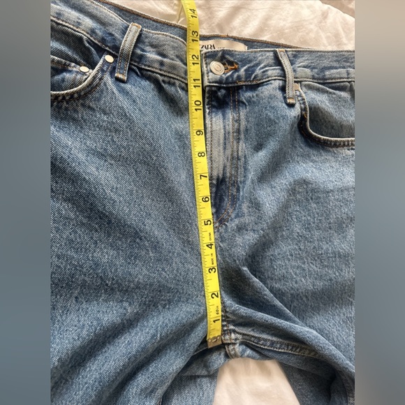 Zara Wide Leg, Medium Wash Jeans. Size 4. 100% Cotton. New W/O Tags - Picture 6 of 8